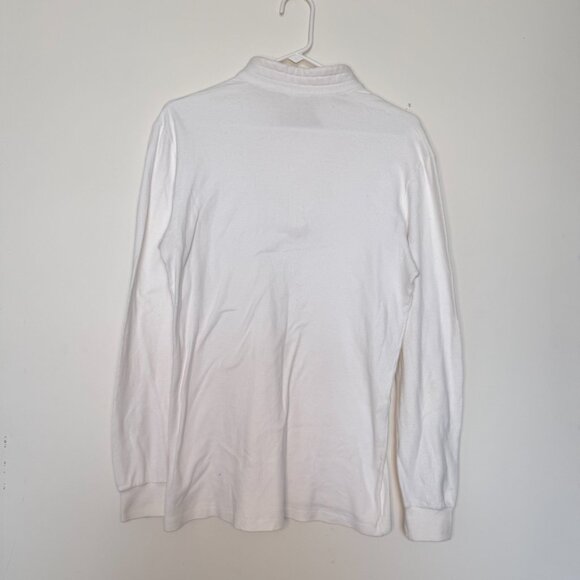 White Mäser Quarter Zip Cotton Fleece Sweater - Size 42 (US Medium) - Picture 3 of 9